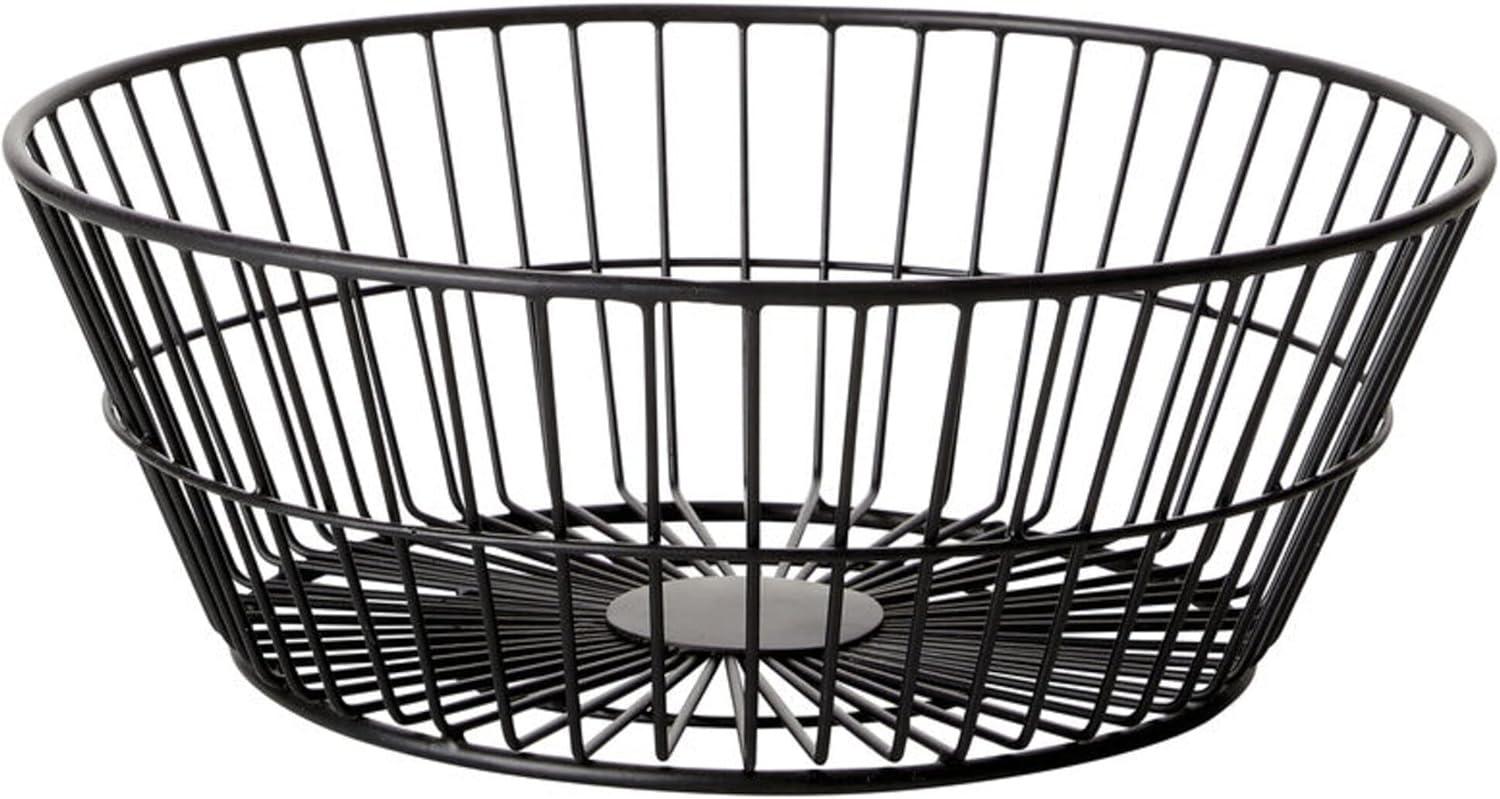 Black Iron 2-Tier Basket with Banana Hook