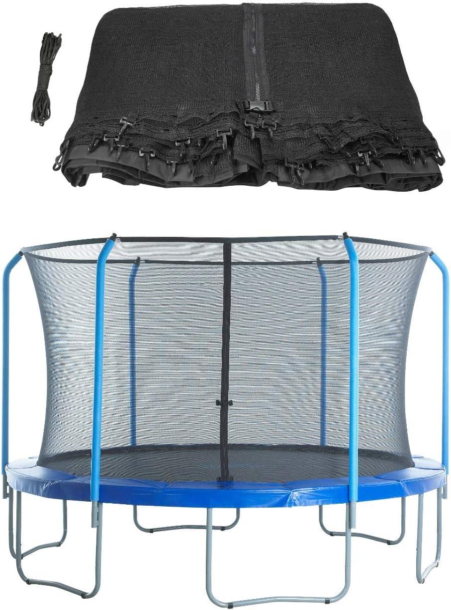 Upper Bounce Machrus Upper Bounce Trampoline Safety Net For 14 ft Round trampolines using 4 Curved Poles