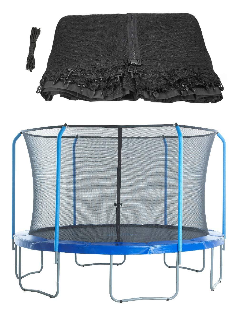 Upper Bounce Machrus Upper Bounce Trampoline Safety Net For 14 ft Round trampolines using 4 Curved Poles