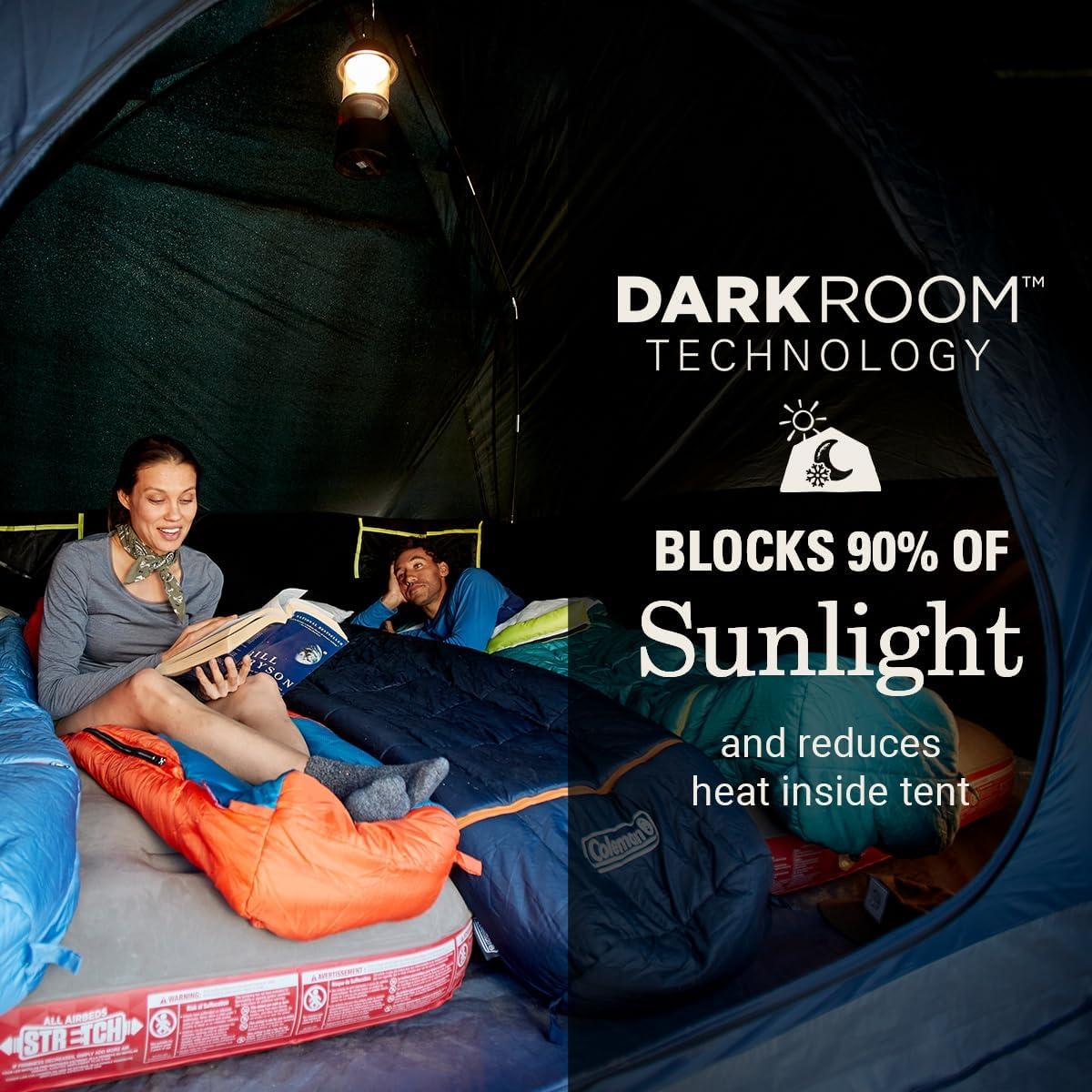 Coleman Skydome™ 6-Person Screen Room Camping Tent with Dark Room™ Technology