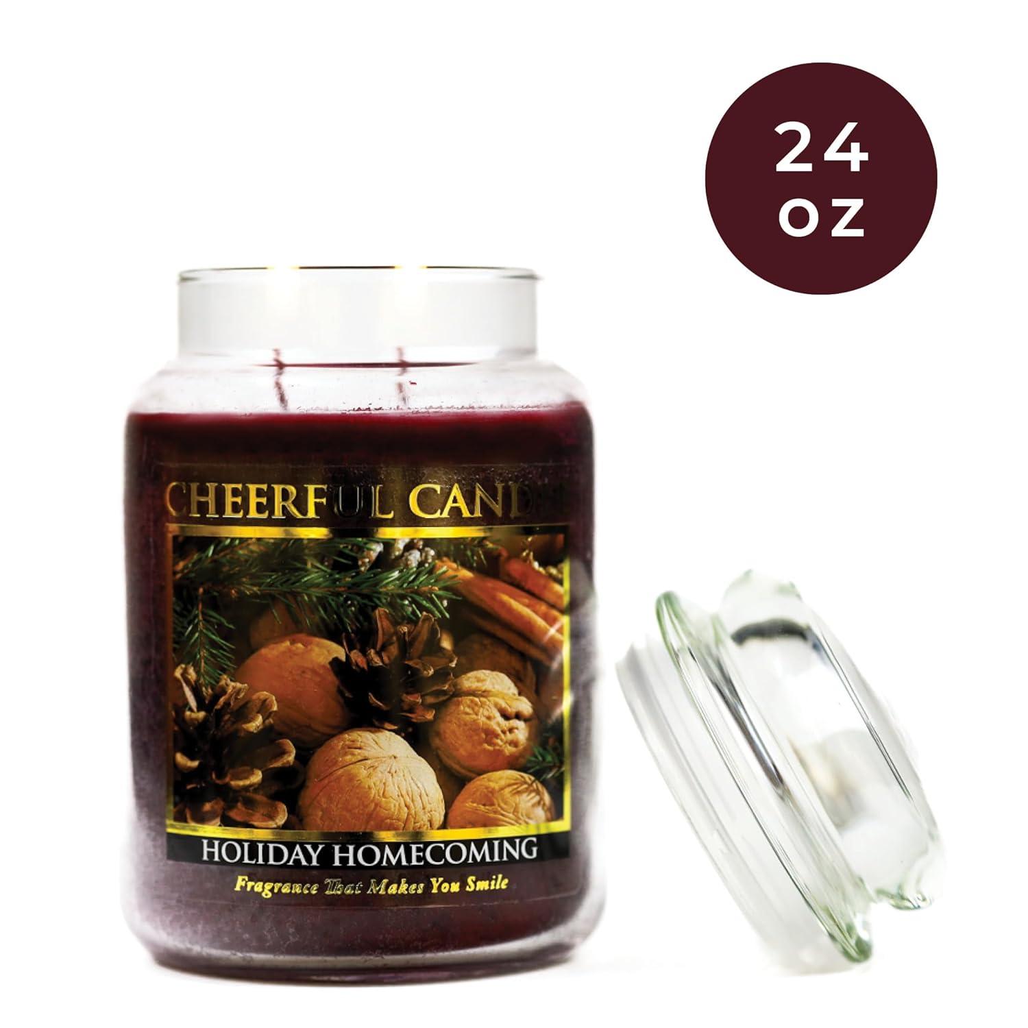 A Cheerful Candle LLC Holiday Homecoming Scented Jar Candle