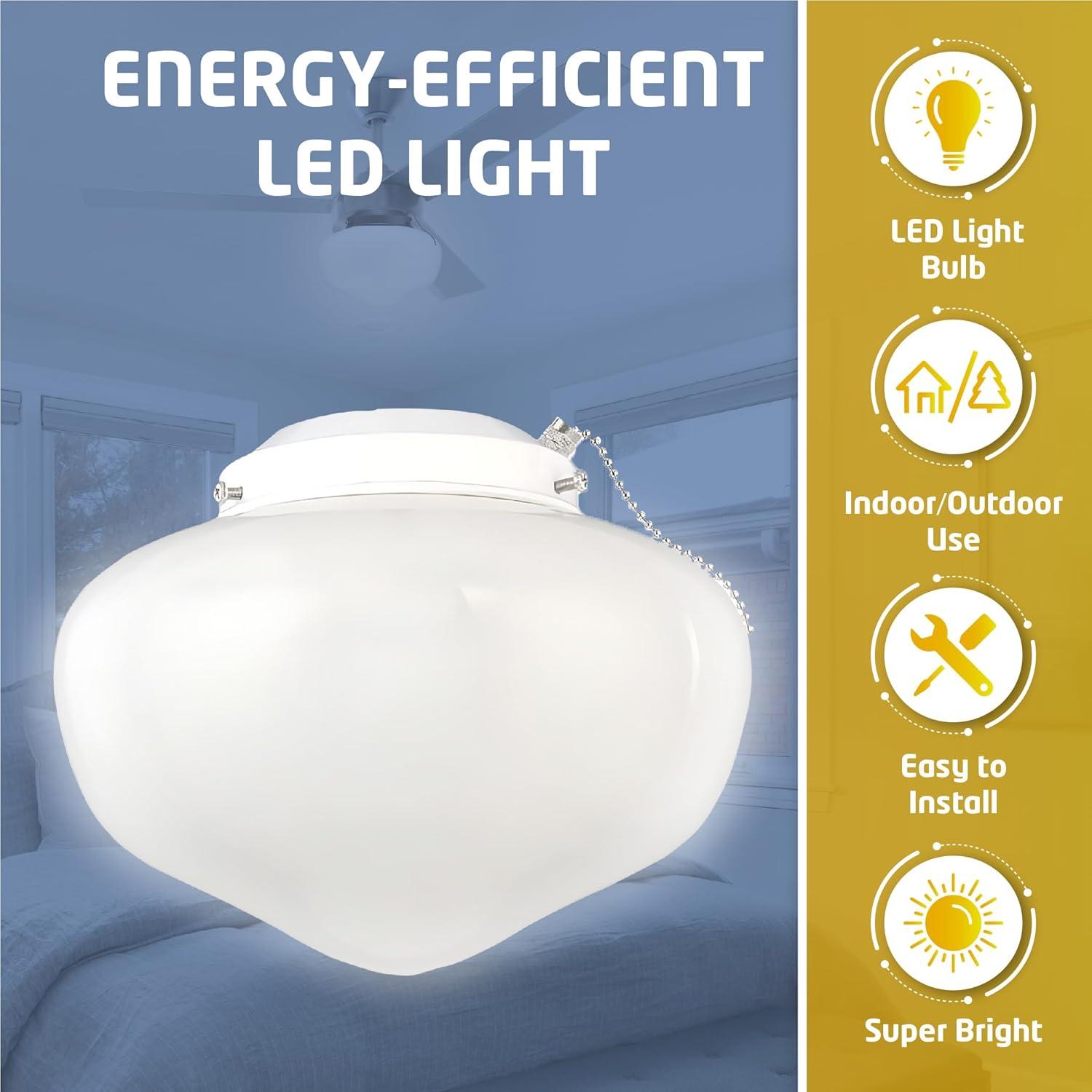 Westinghouse Lighting 8.25'' 1 - Light Schoohouse Ceiling Fan Light Kit