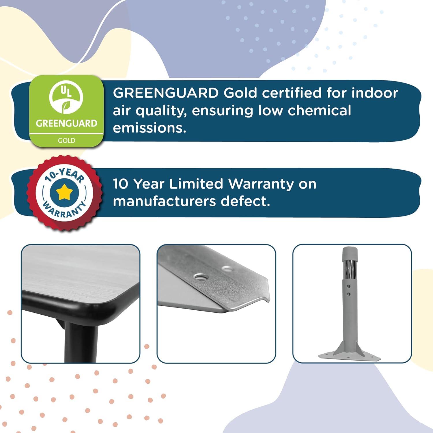 Children's Factory AS WE GROW Rectangular Adjustable Table