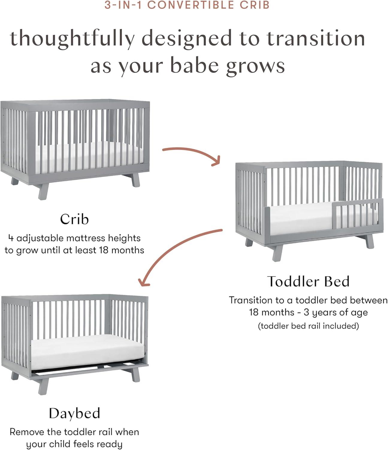 Hudson 3-in-1 Convertible Crib