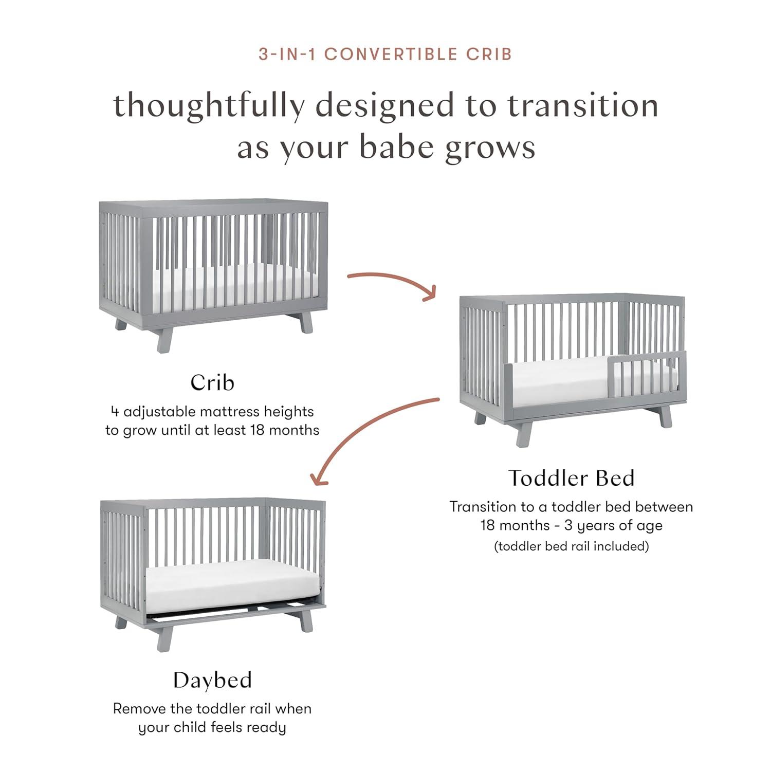 Hudson 3-in-1 Convertible Crib