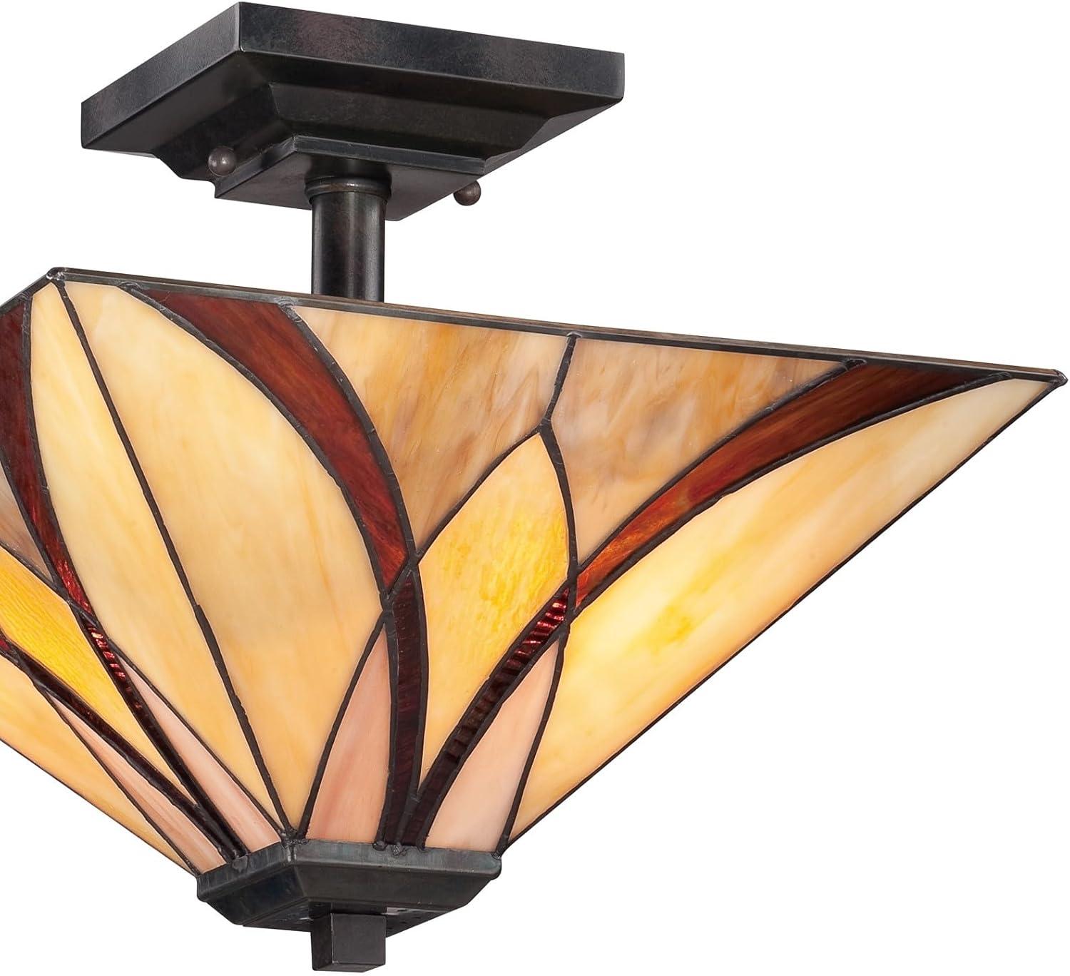 Quoizel Lighting Asheville 2 - Light Semi-Flush Mount in  Valiant Bronze