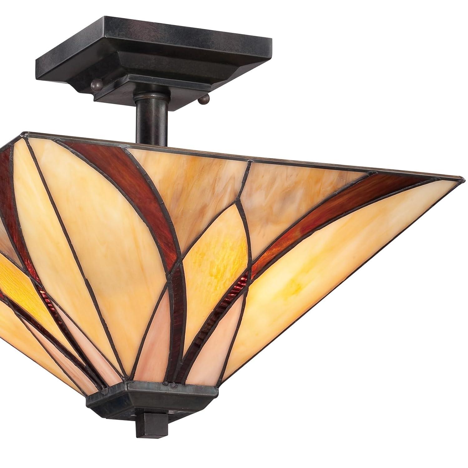 Quoizel Lighting Asheville 2 - Light Semi-Flush Mount in  Valiant Bronze