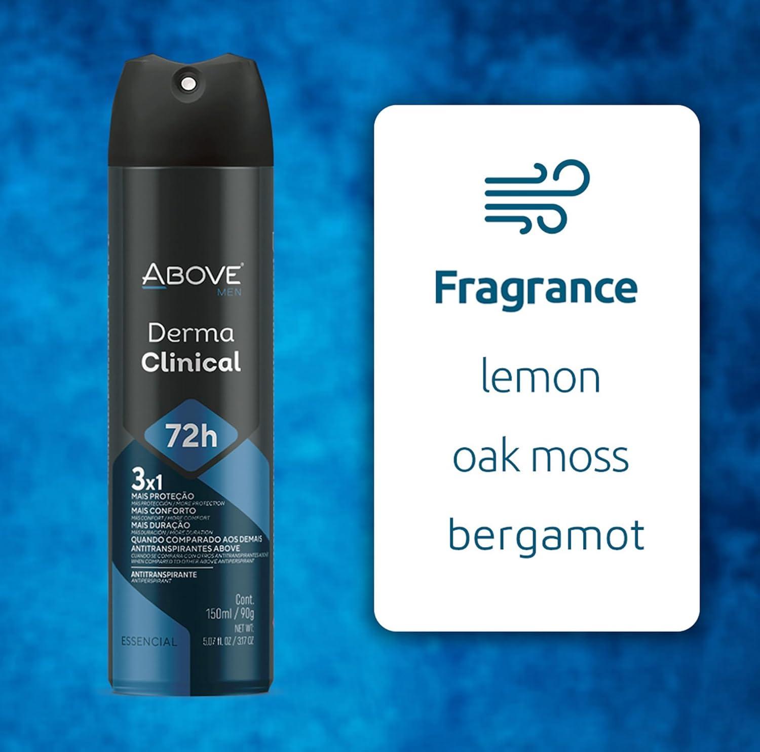 Above 72 Hours Desodorante Antitranspirante en Spray Derma Clinical, 3.17 oz