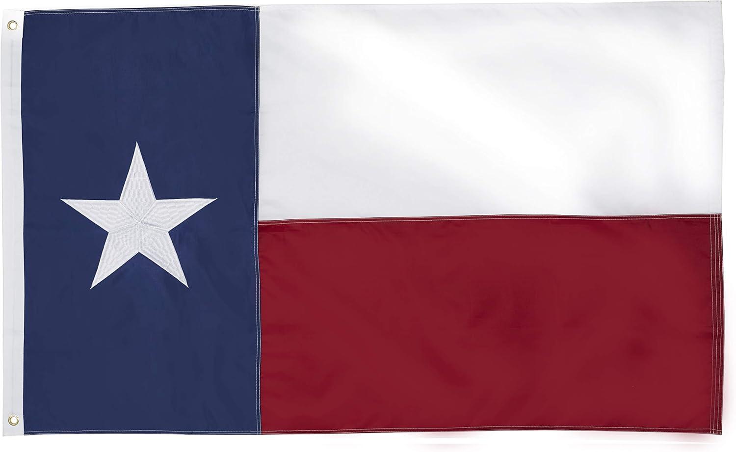 Texas State Flag 4x6 Heavy Duty Nylon with Embroidered Star