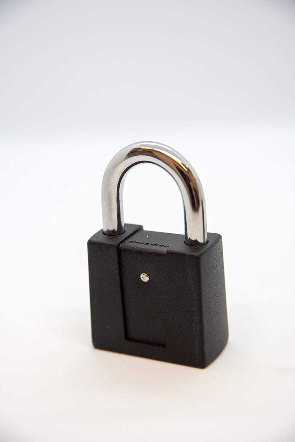 Black Diecast 4-Dial Combination Padlock with Epoxy Finish