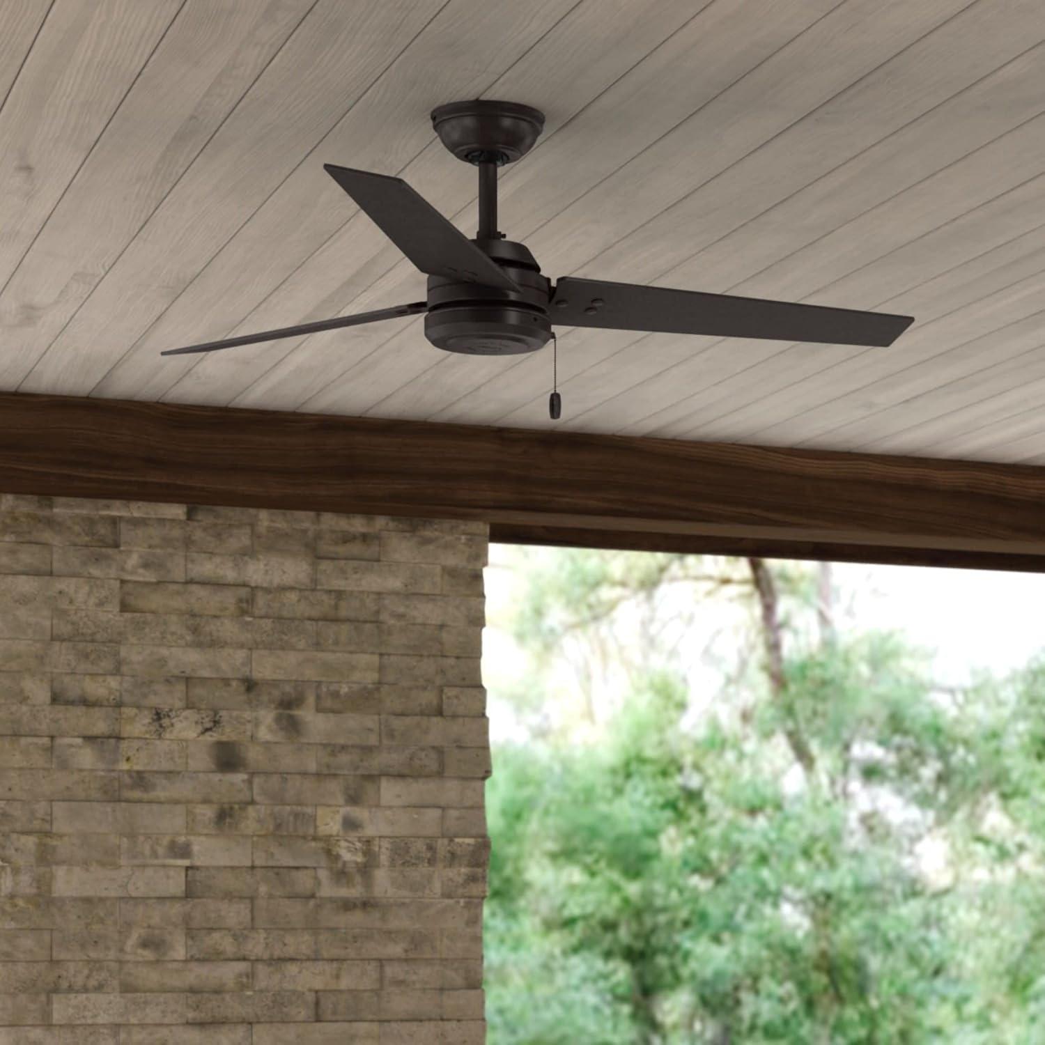 52" Cassius 3 - Blade Outdoor Standard Ceiling Fan with Pull Chain