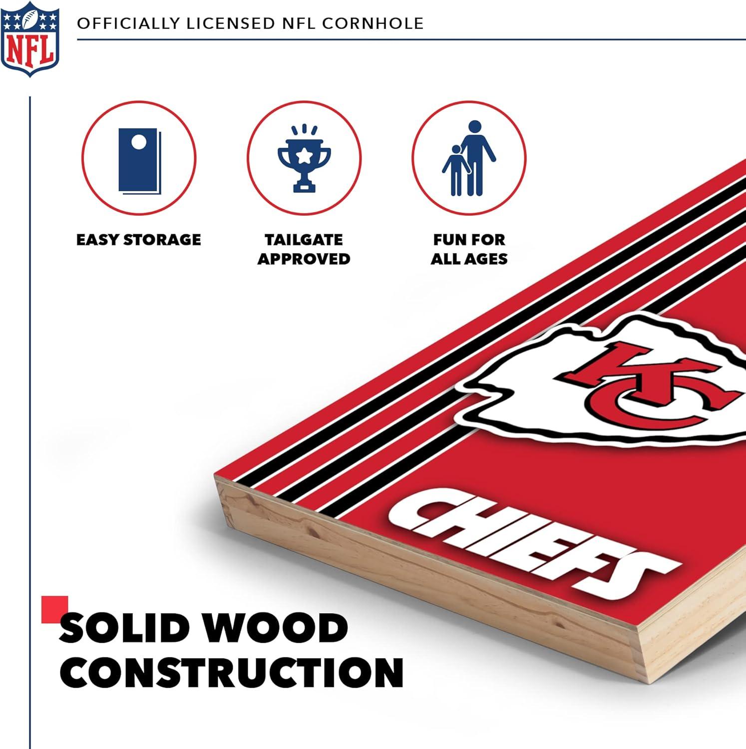 NFL Kansas City Chiefs 2'x3' Wood Cornhole Set