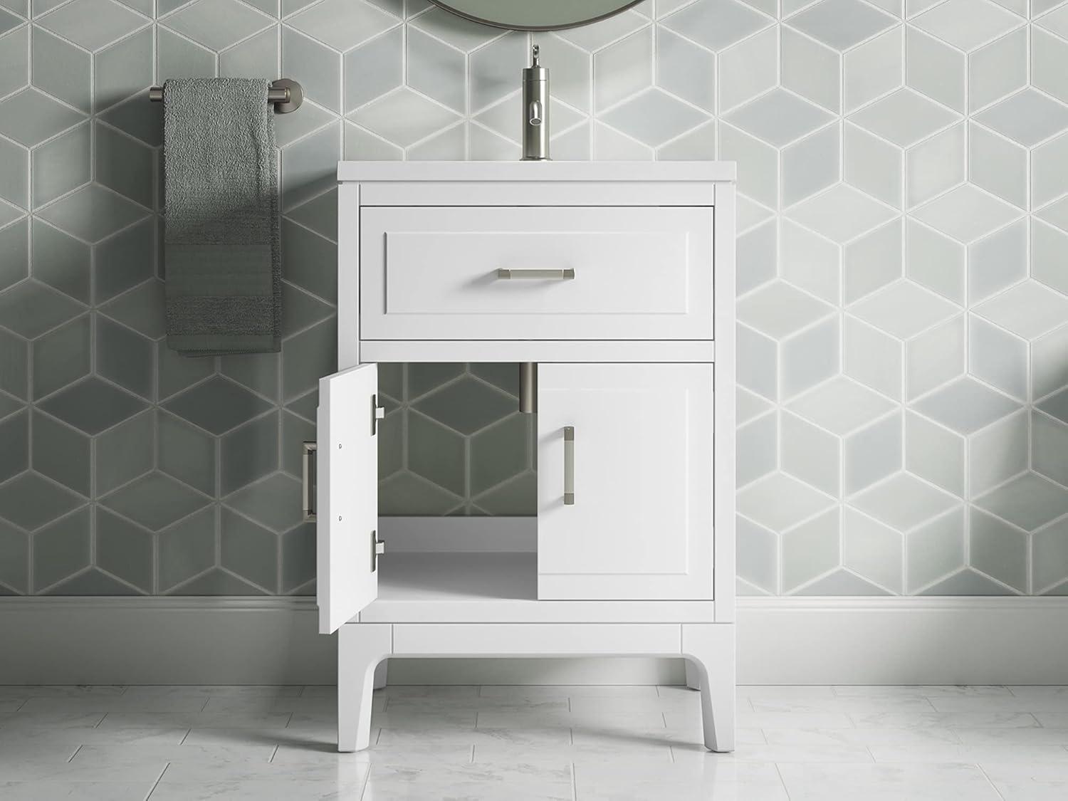 Seer 24" Freestanding Single Bathroom Vanity Cabinet with Sink and Quartz Top