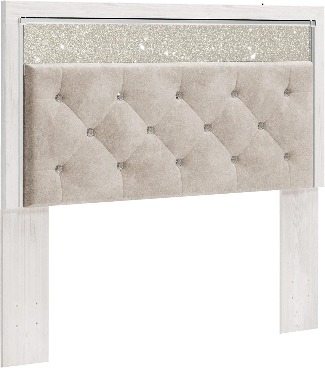 Signature Design by Ashley Contemporary Altyra Queen Upholstered Panel Headboard  White