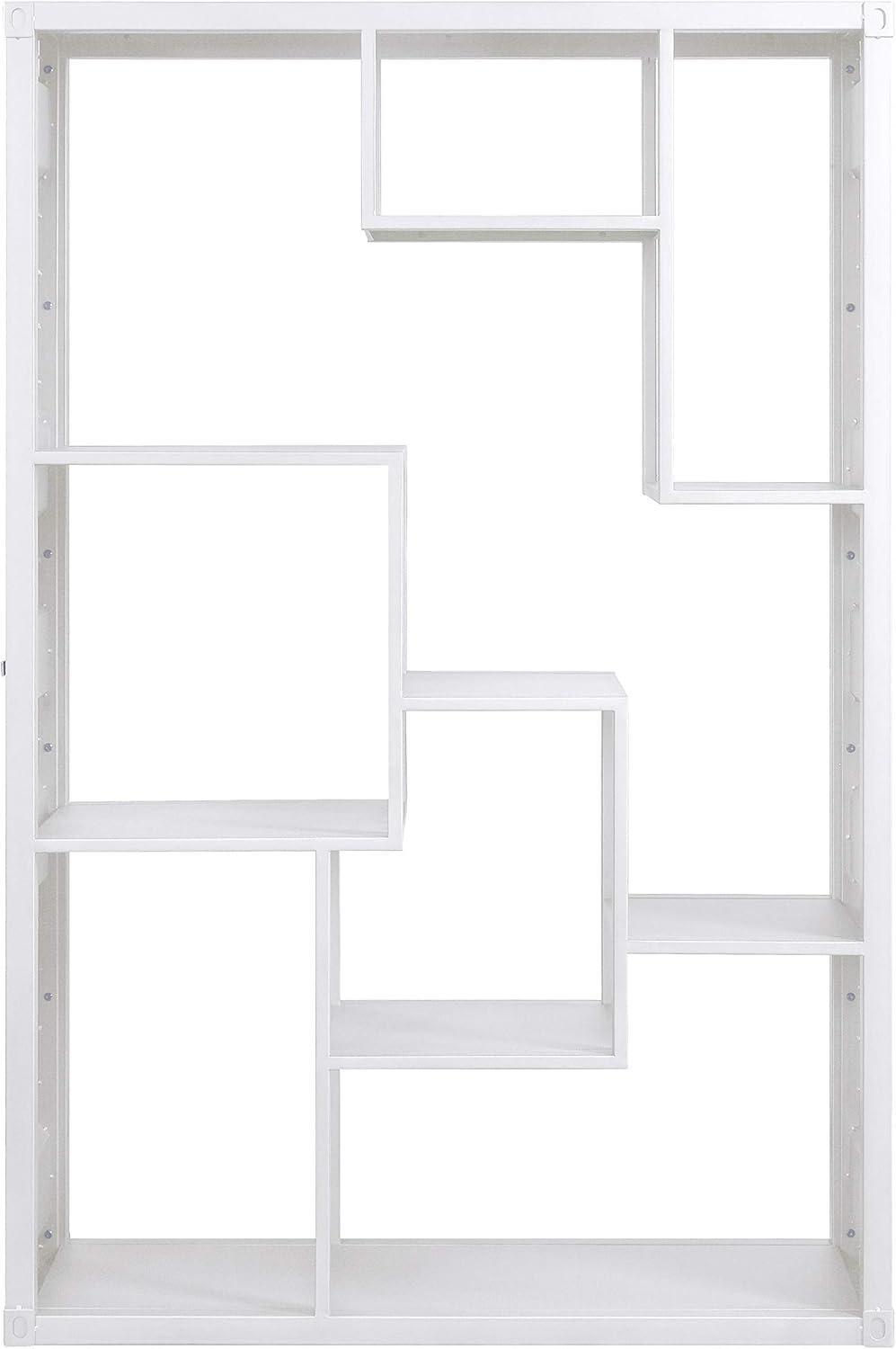 Cargo White Industrial Bookcase with 9 Compartments