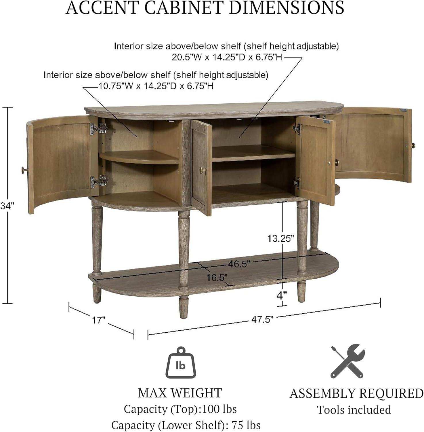 Ayanna Accent Cabinet With Lower Shelf