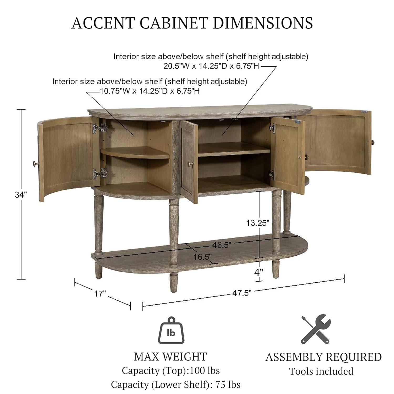 Ayanna Accent Cabinet With Lower Shelf