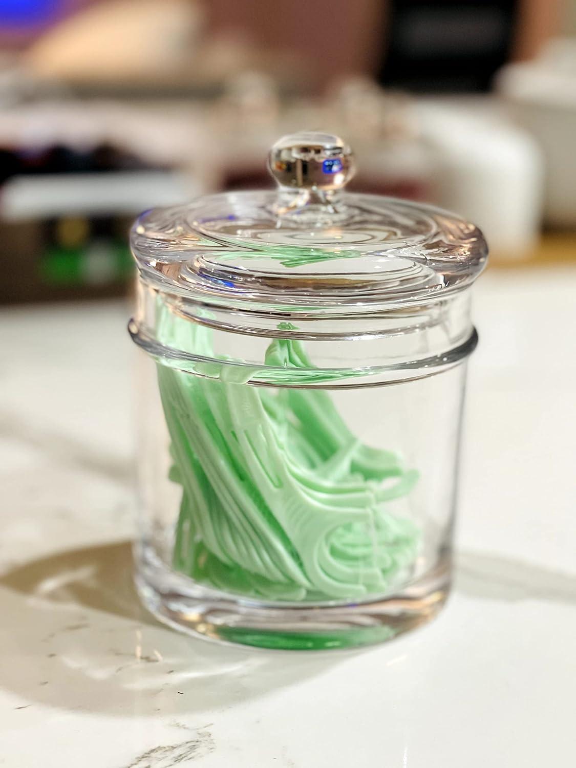 Whole Housewares | Glass Apothecary Jars (4.5 Inch) with Lids | Set of 3