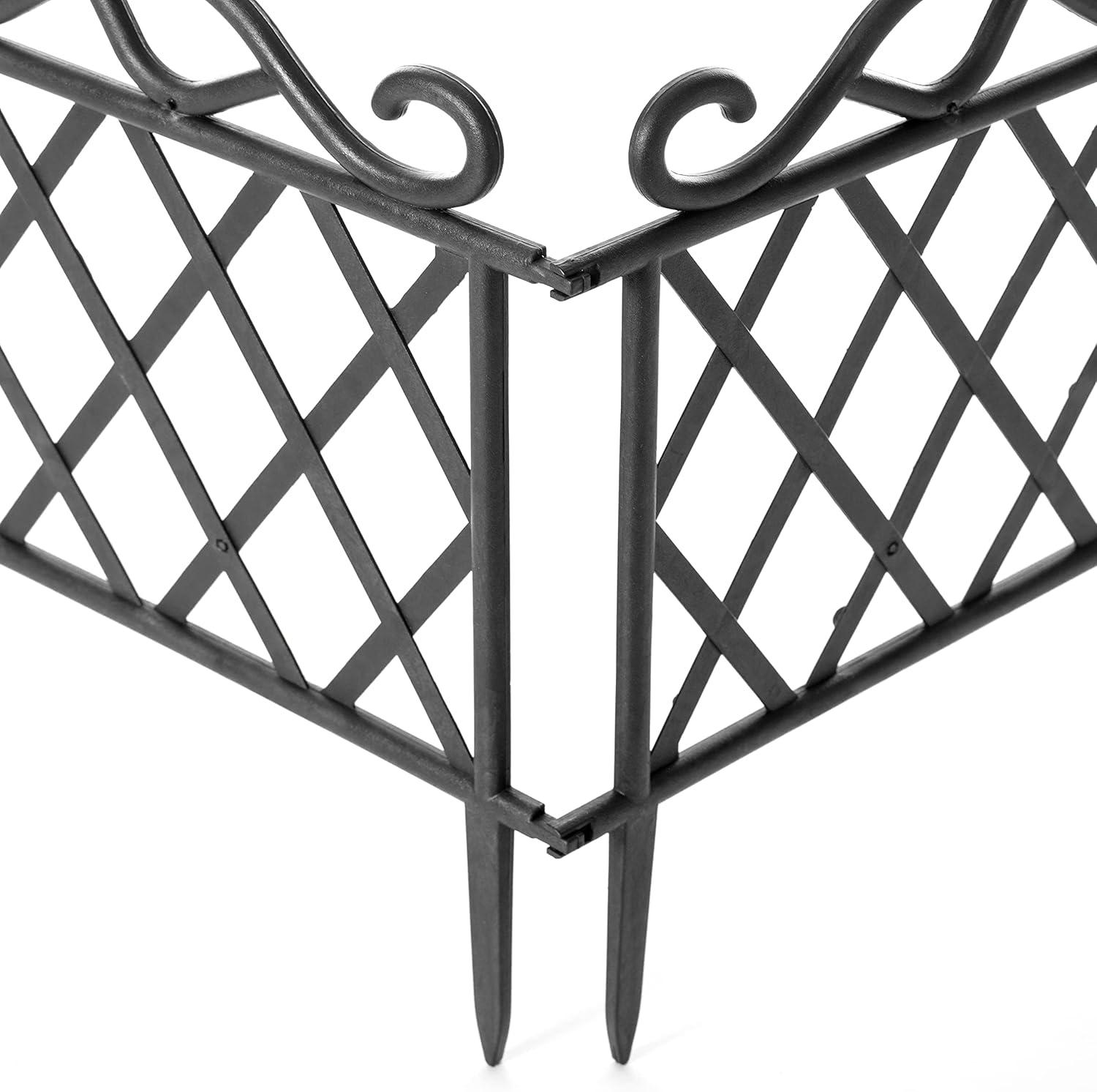 14'' H x 18.75'' W Black Metal Fencing