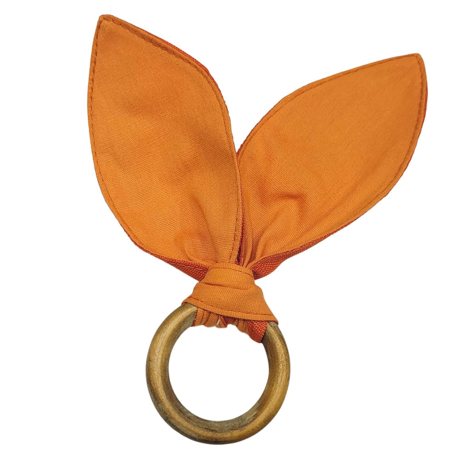 | Set of 4 Bunny Ears Napkin Rings | Home Decor, Dining Table Decor | Easter Decorations for Table (Orange)