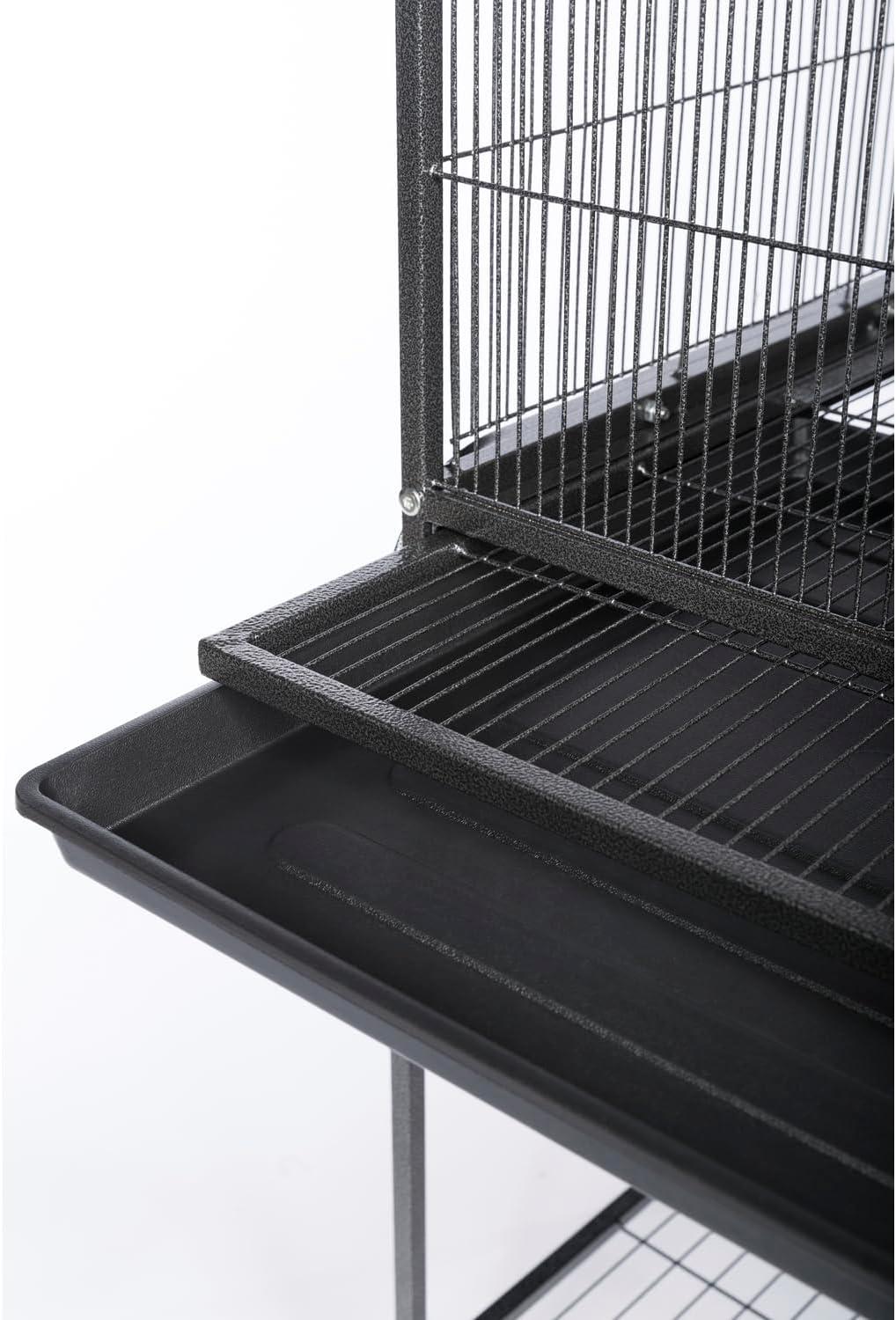 Prevue Pet Products Wrought Iron Flight Cage with Stand, Black Hammertone