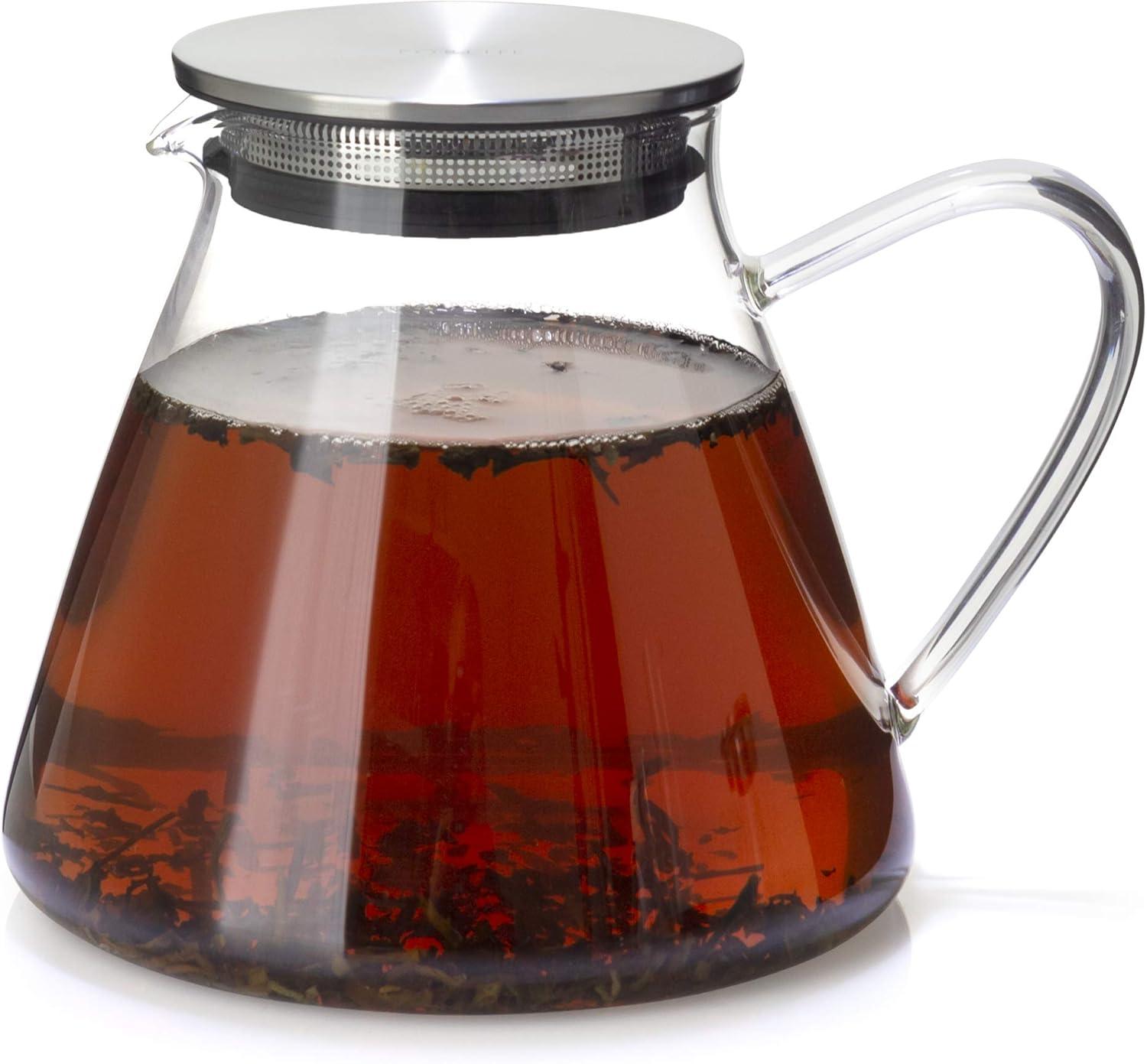 FORLIFE Fuji Glass Teapot with Filter Lid (32 ounces)