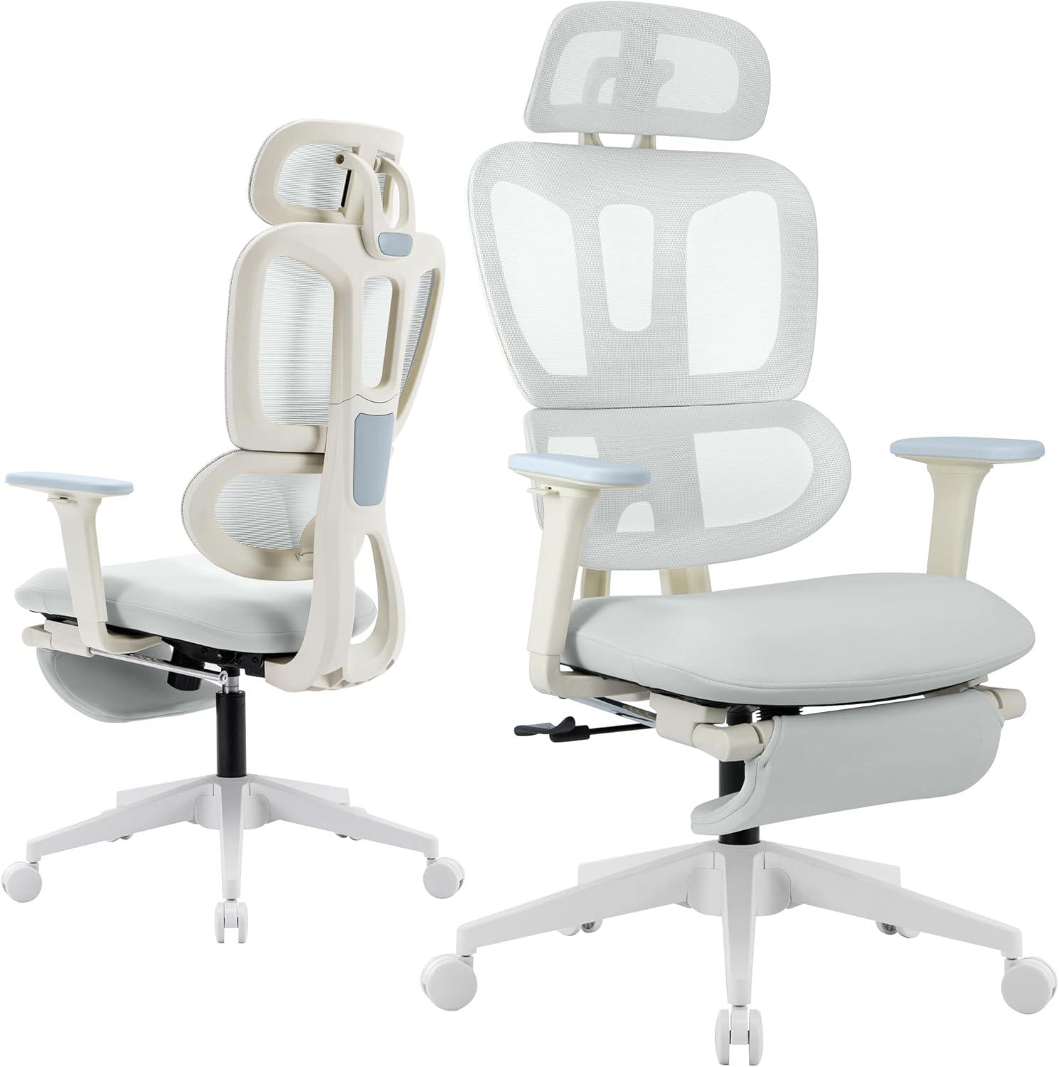 Inbox Zero High Back Ergonomic Mesh Office Chair With Adjustable Headrest and Armrest