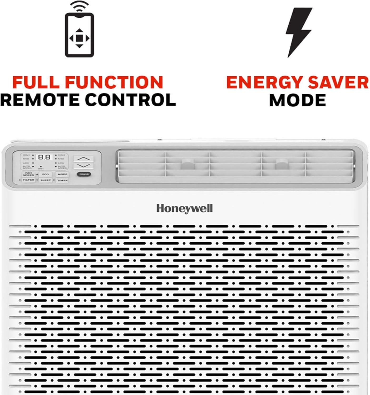 Honeywell 12,000 BTU Digital Window Air Conditioner, Remote, LED Display, 4 Modes, Eco, 550 sq ft Coverage