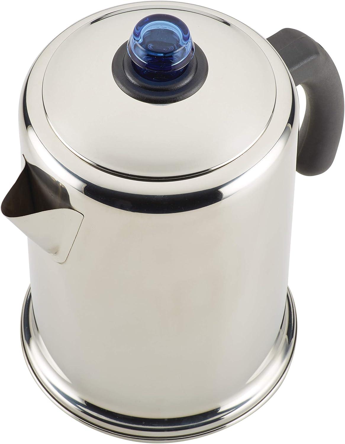 Farberware Classic Stainless Steel Coffee Percolator, 12-Cup