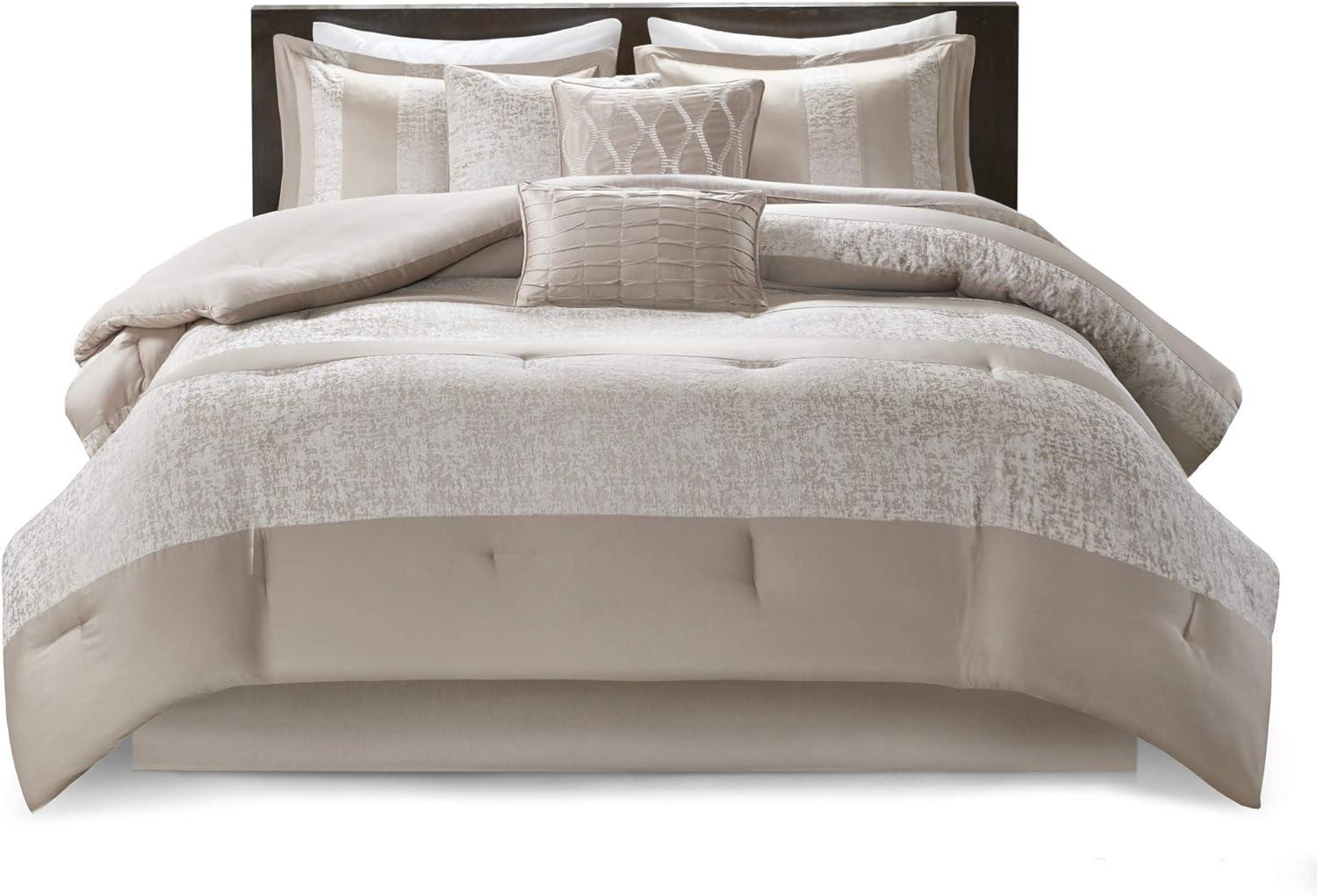 Madison Park Ava 7 Piece Chenille Jacquard Comforter Set