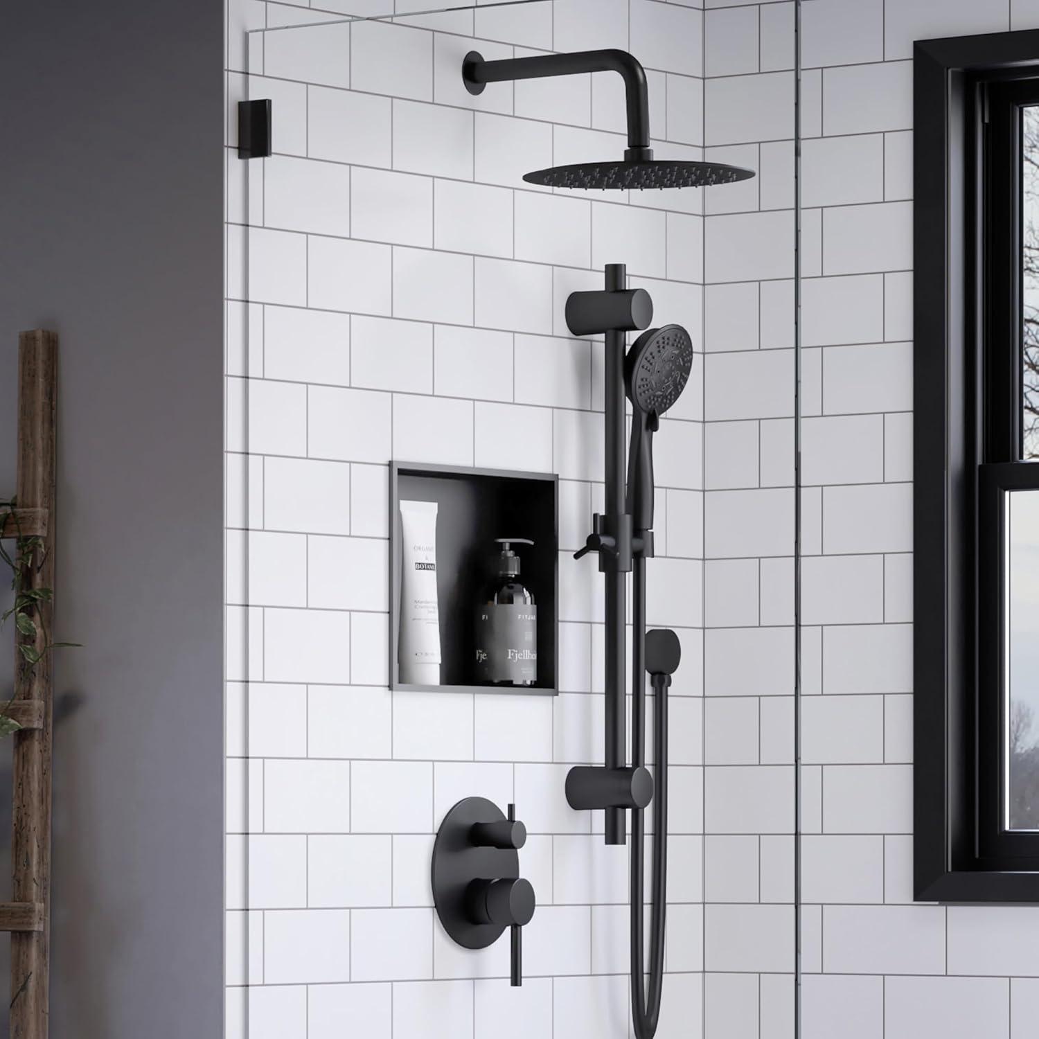 12-in x 16-in Ultra-thin Frame Recessed Stainless Steel Shower Niche