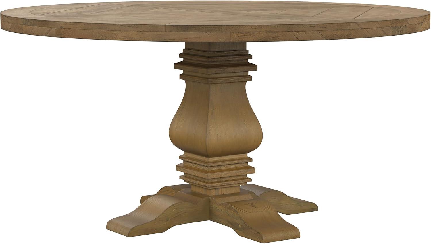 Ophelia & Co. Morriston Pine Round Solid Wood Dining Table