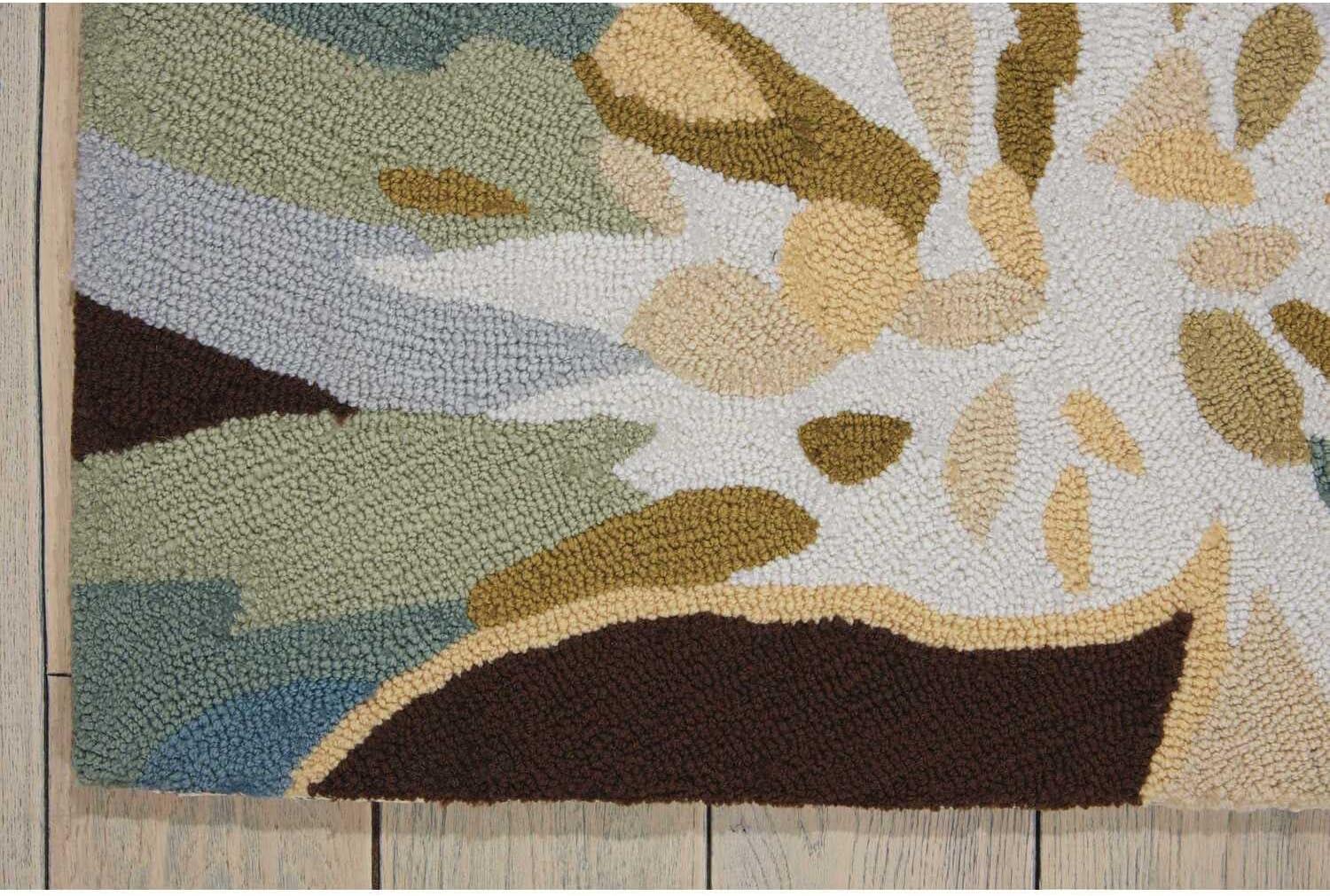 Nourison Fantasy Abstract Floral Chocolate 8' x 10'6" Area Rug, (8' x 11')