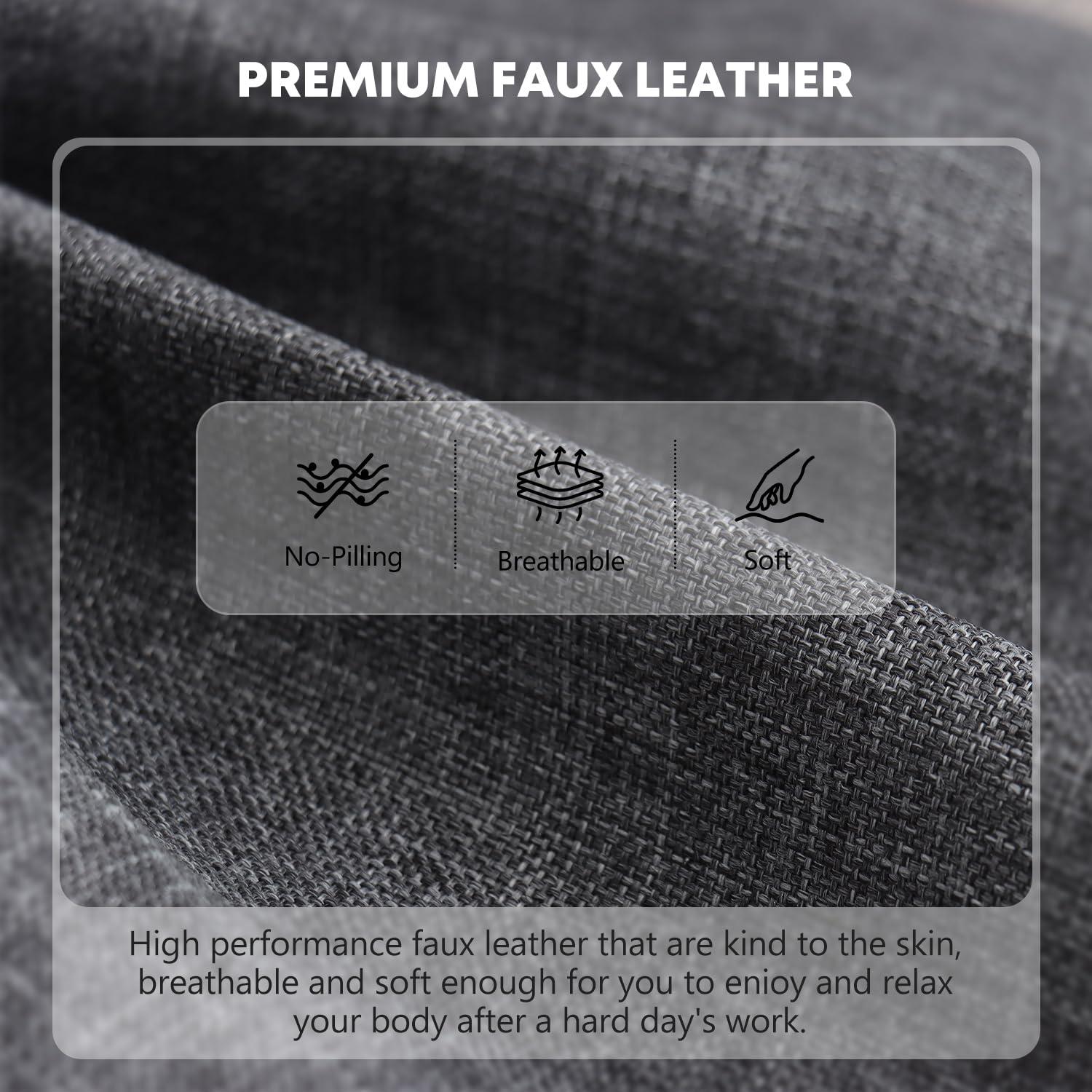 George Oliver Bar Stools Set of 2 Counter Height Chairs with Footrest for Kitchen, Dining Room And 360 Degree Solid Wood Legs Swivel Bar Stools Set of 2(Linen)