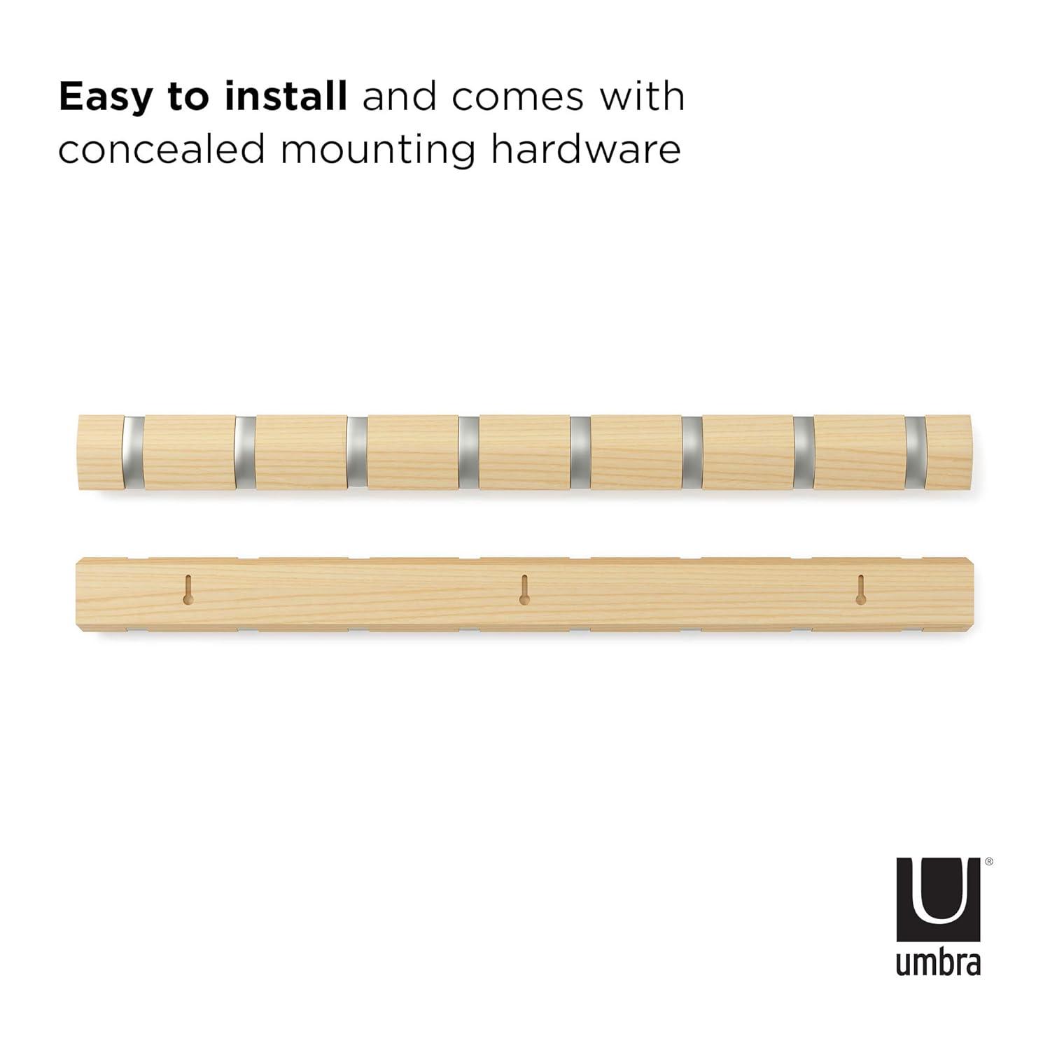 Flip 8 - Hook Solid Wood Coat Rack
