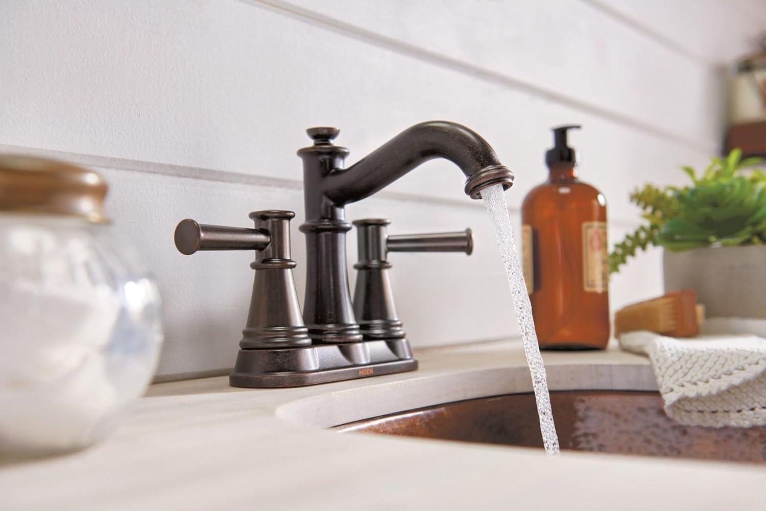Moen 6401ORB Belfield Two-Handle Centerset Bathroom Faucet in Oil Rubbed Bronze