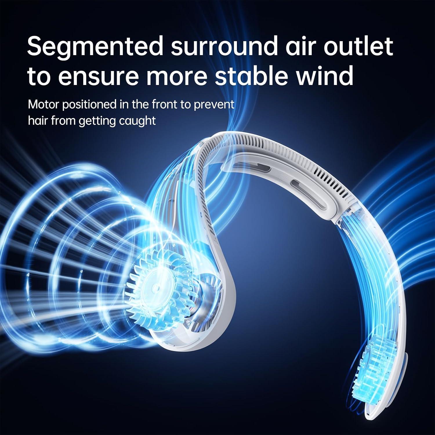 JISULIFE Portable Neck Fan Gray