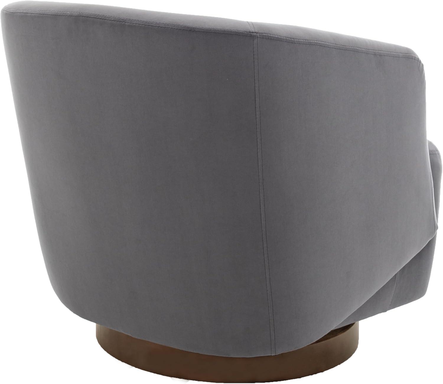 Ibrain Upholstered Swivel Barrel Chair