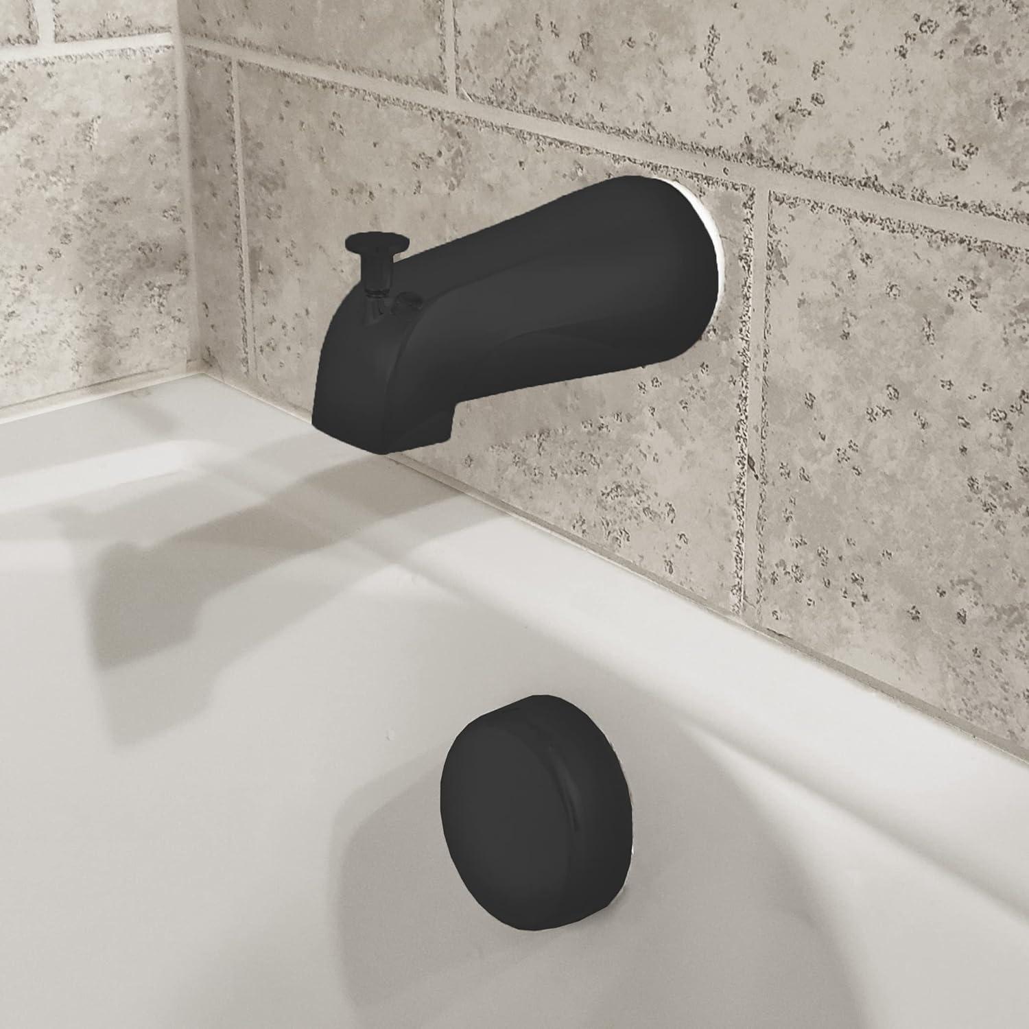 Matte Black Wall Mounted Tub Spout with Diverter