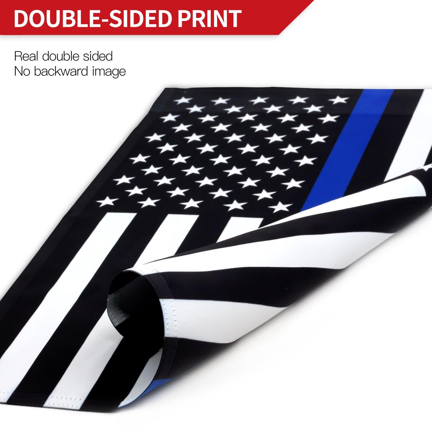Anley Double Sided Thin Blue Line USA Decorative Garden Flags - Honoring Law Enforcement Officers Flags - 18 x 12.5 Inch