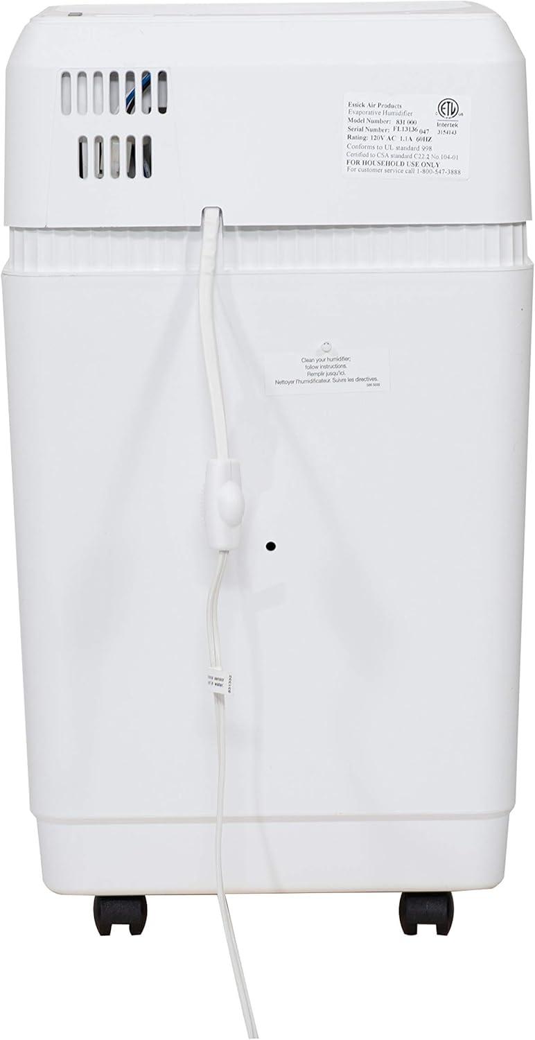 AIRCARE 831000 Space-Saver, White Whole House Evaporative Humidifier 2700 sq. ft