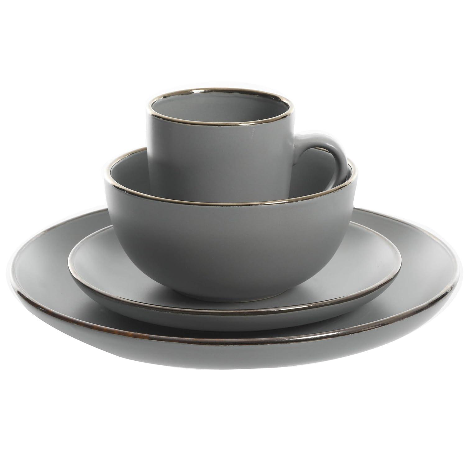 Gibson Home Rockaway Round Stoneware Dinnerware