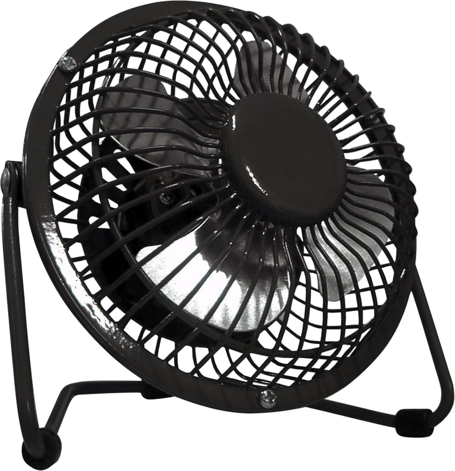 Optimus 4in Personal Metal Fan in Black