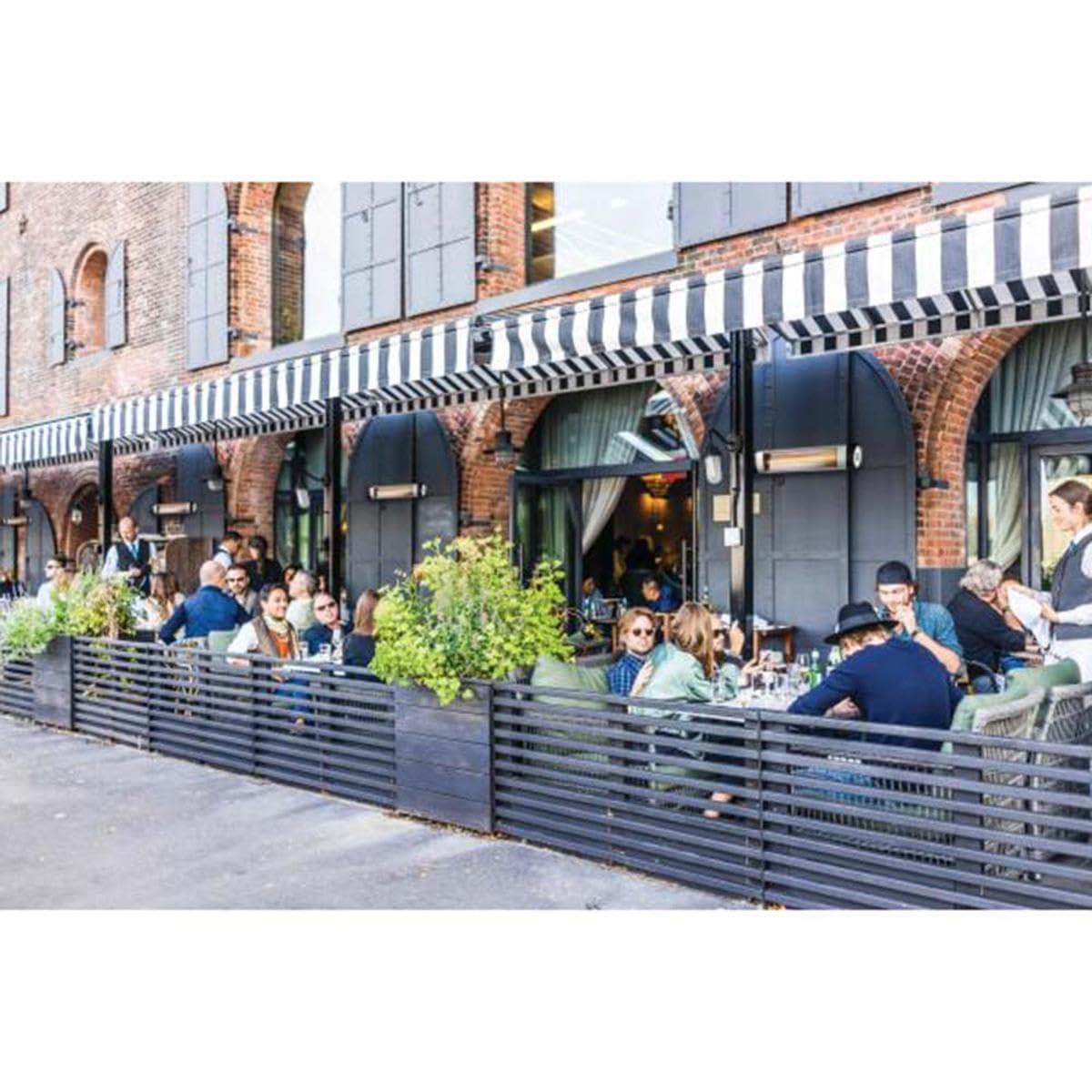 Comfort Zone Outdoor/Indoor Electric Patio Heater with Remote Control - Black/Silver