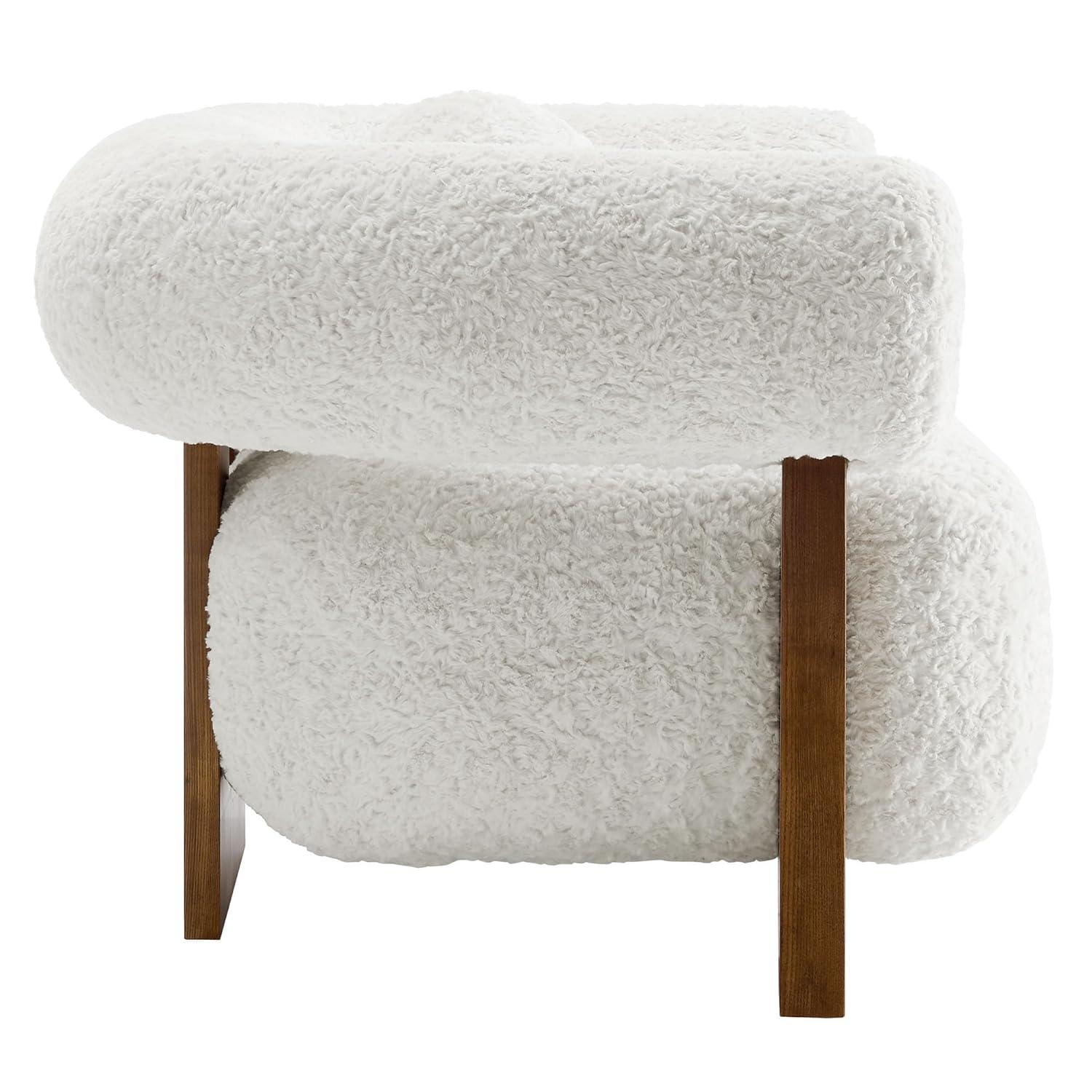 Modway Jace Faux Fur Fabric Accent Chair
