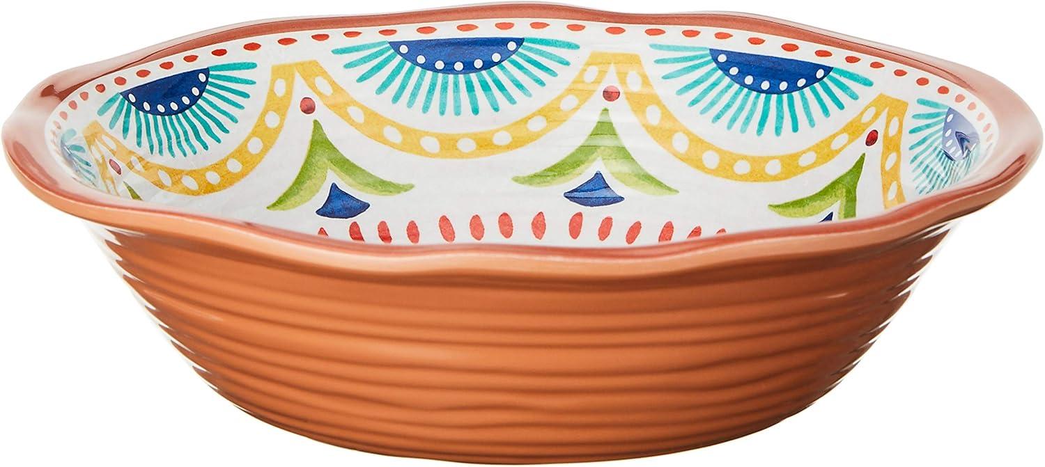 Vera Cruz 12-Piece Colorful Melamine Dinnerware Set