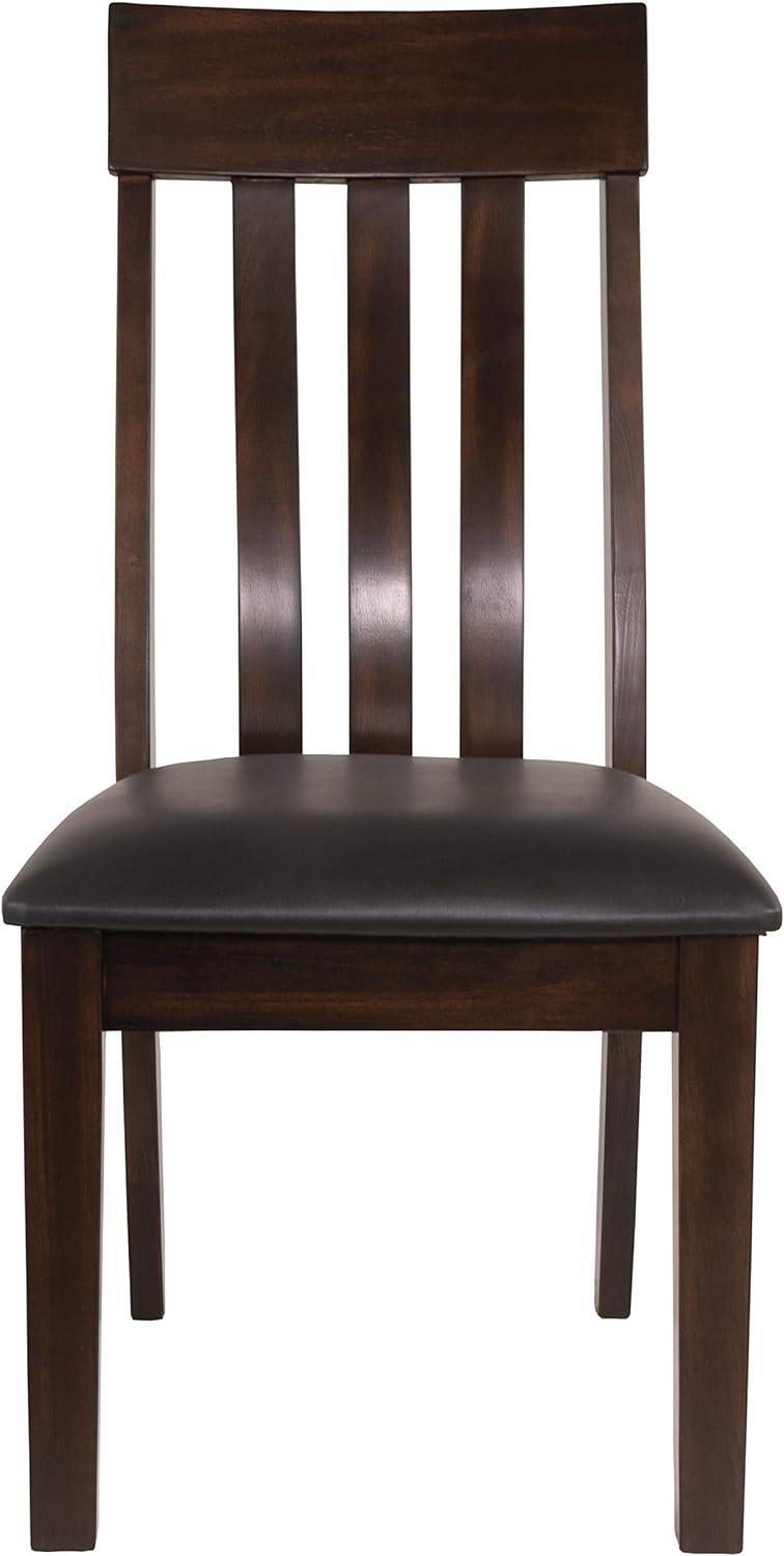 Haddigan Dark Brown Upholstered Wood Side Chair Set