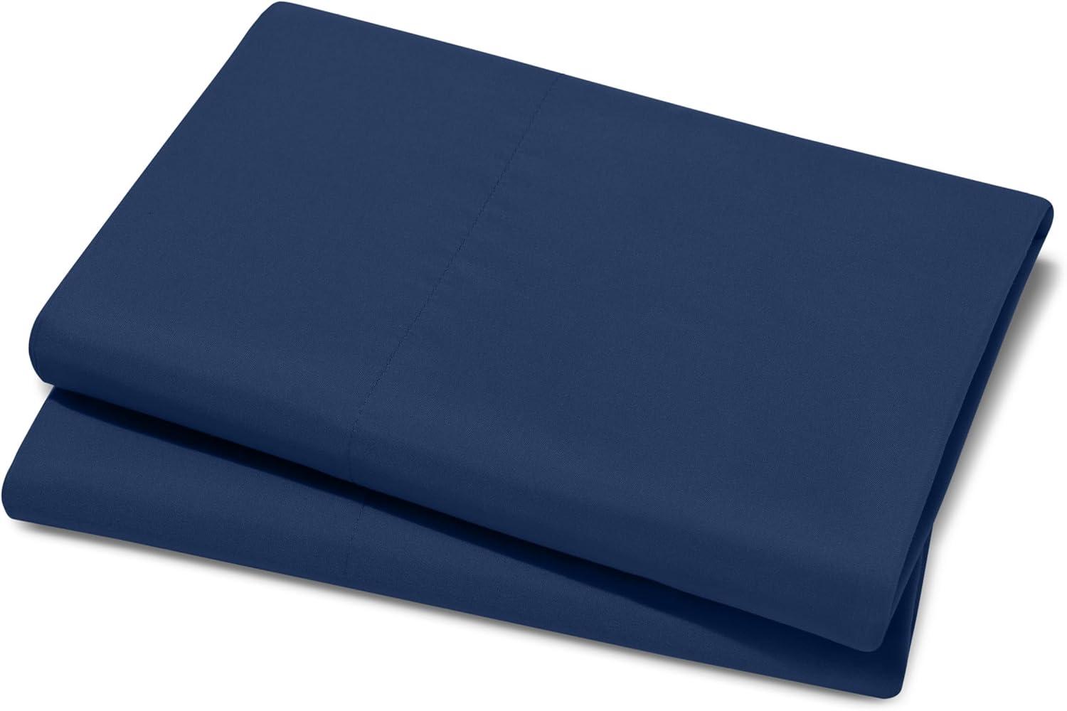 Microfiber King - Envelope - 20 x 36 Dark Blue Pillowcase Set by Bare Home