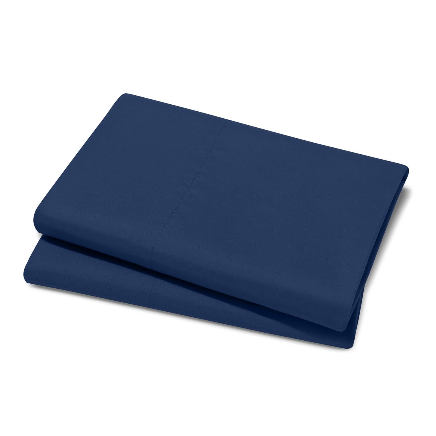 Microfiber King - Envelope - 20 x 36 Dark Blue Pillowcase Set by Bare Home