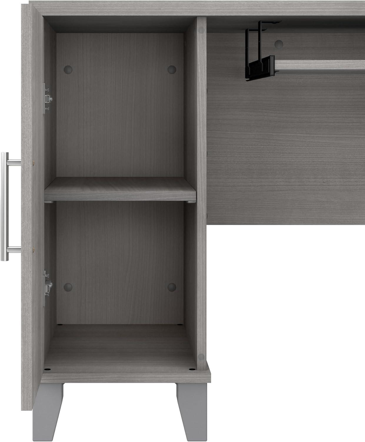Bush Furniture Somerset 72" L Shaped Desk with Storage, Platinum Gray